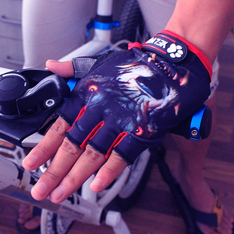 Велосипедные перчатки силиконовые с открытыми пальцами влагоотводящие