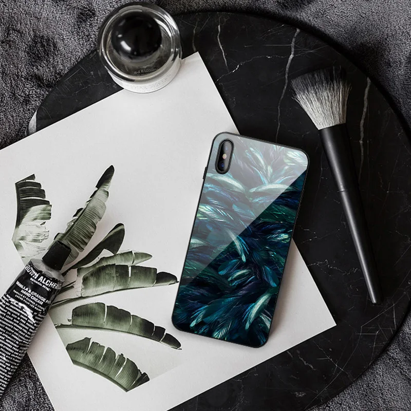 Чехлы для телефонов iPhone XS Max X XR чехол из закаленного стекла и мрамора 8 7 Plus 6 6s 8Plus