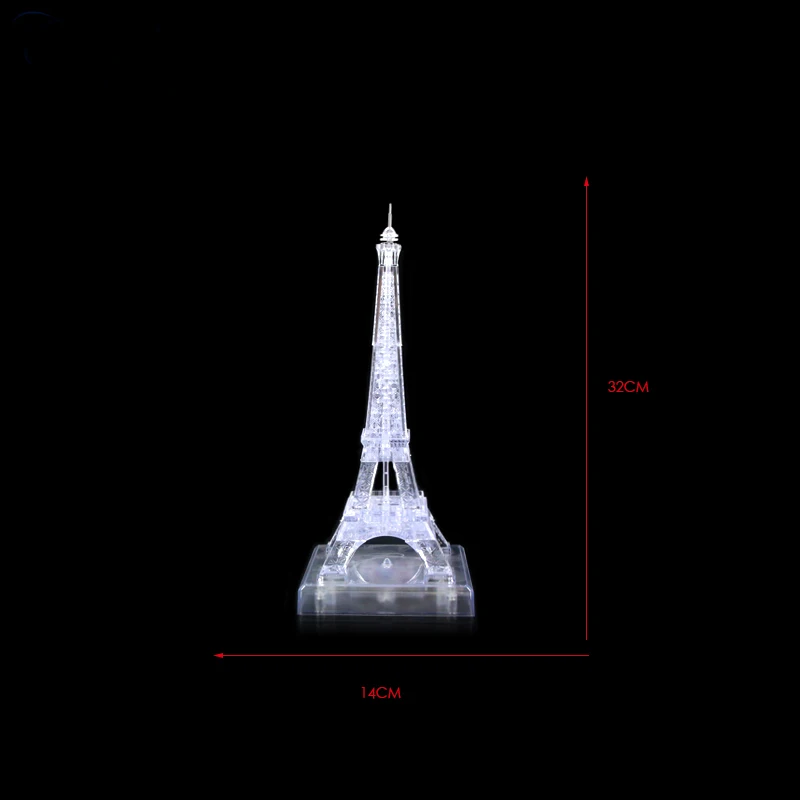 3D кристаллическая головоломка здание Париж Эйфелева башня модель DIY головоломки