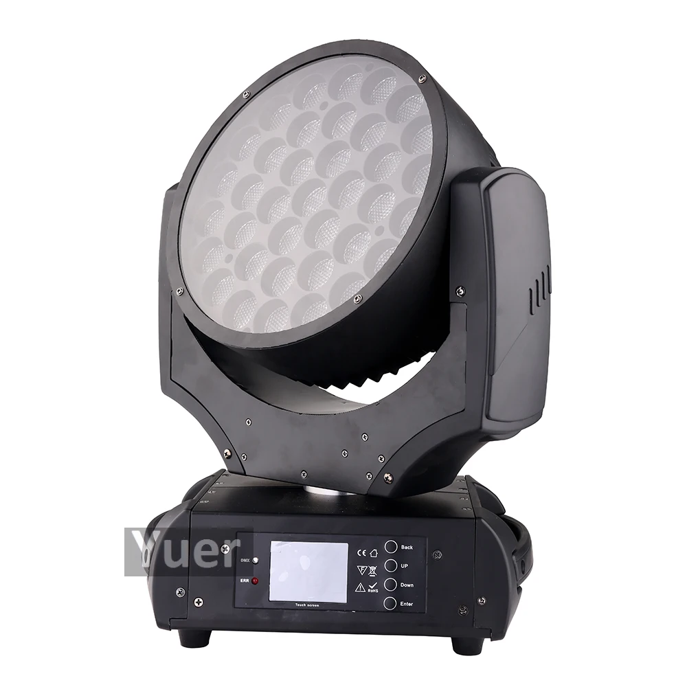 Новинка подвижный головной светильник с зумом 37x20 Вт LED RGBW 4 в 1 оборудование для