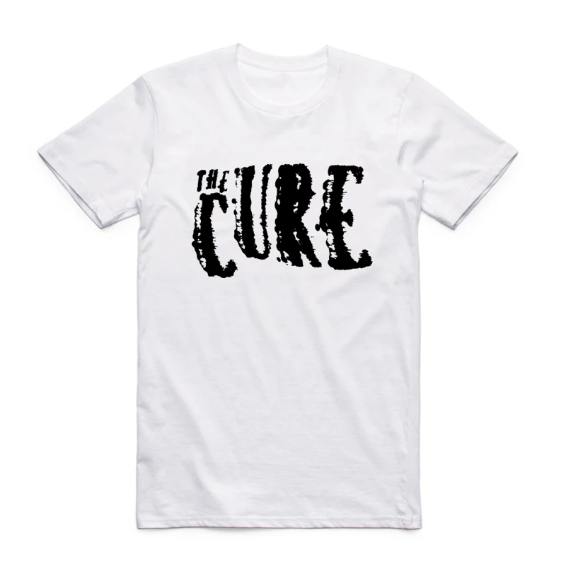 Мужская и женская футболка с принтом рок группы The Cure летняя круглым вырезом