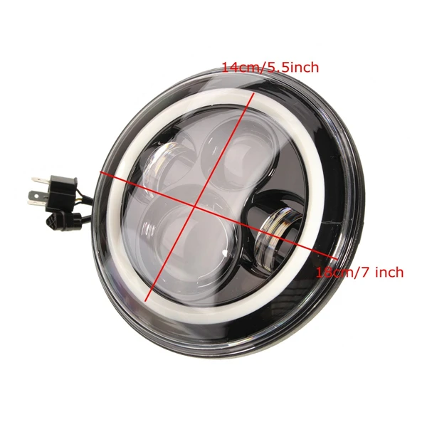 Светодиодный лампочка для фар 7 дюймов с кольцом ангельских глаз Halo &amp DRL