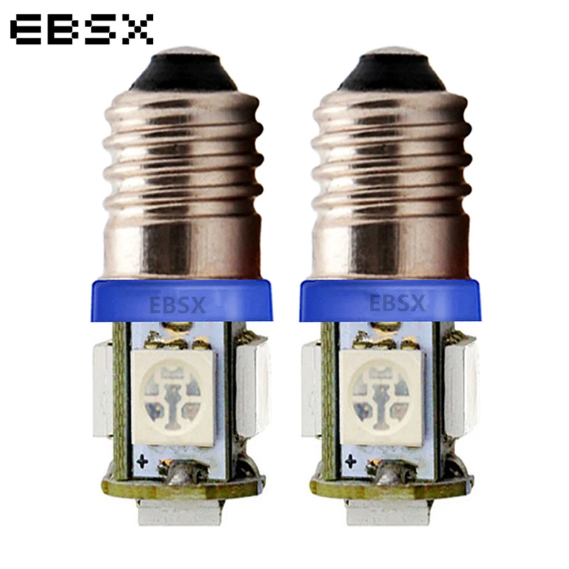 EBSX! 10 шт. винтовая Светодиодная лампа 24 В E10 5 SMD 5050 автомобильный маркер с