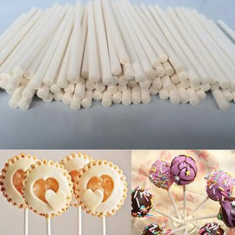 100 шт. одножильная бумага палочки на палочке для конфет шоколада