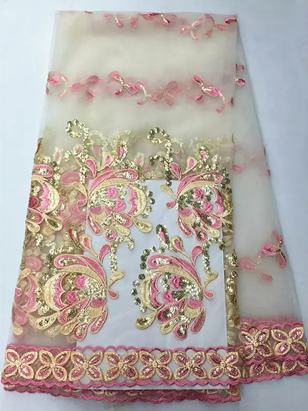 (5yd/lot) KGN47 с блестками Африканская Чистая ткань Шнурка На продажу Французский тюль