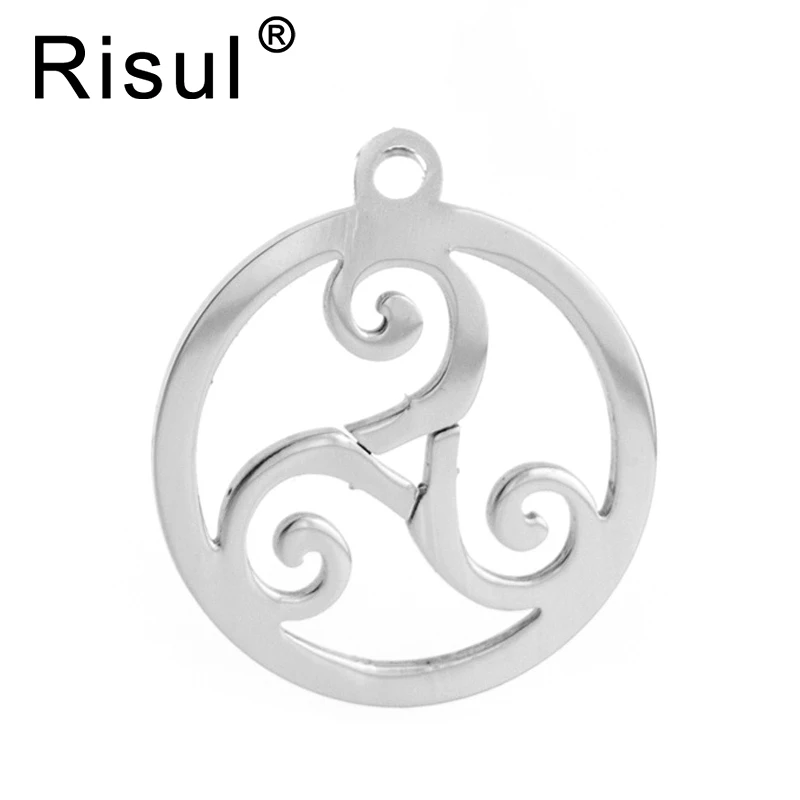 50 шт. ювелирные изделия triskel inspired Высокая полировка Triskelion Triskele круглая подвеска