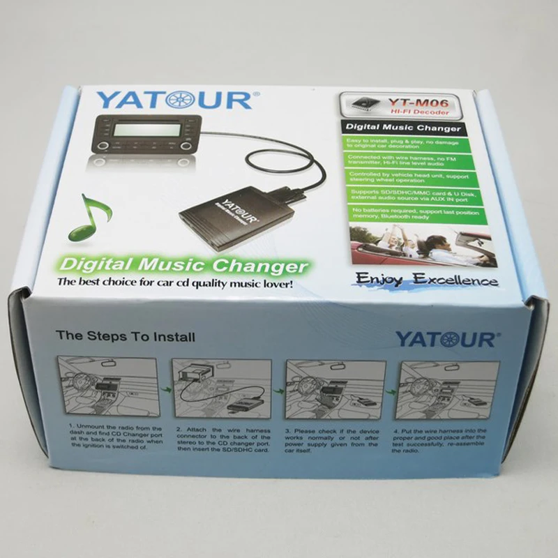 Yatour цифровой музыки чейнджер аудио автомобиля USB SD AUX mp3 адаптер для суба ru /