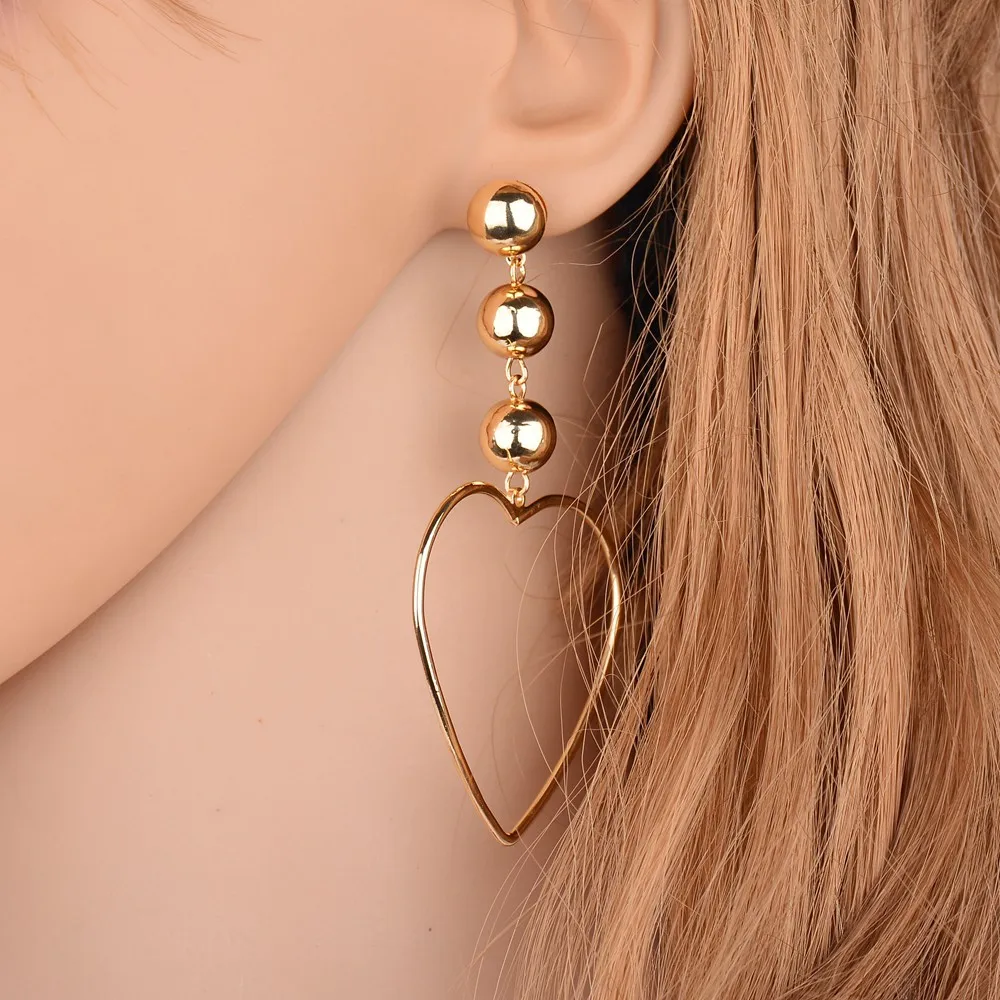 2017 Greit новые модные украшения в форме сердца безделушки висячие серьги стиле хип