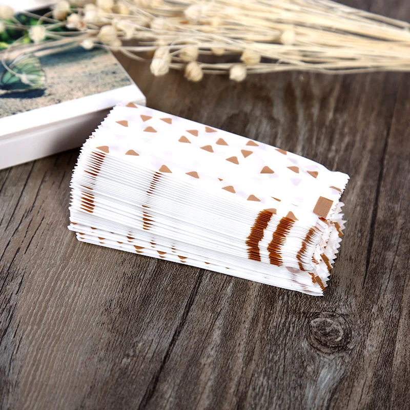50 шт./лот Nougat упаковочные мешки для печенья, пластиковые пакеты, ювелирные изделия, печенье, конфета, торт, посылка, свадебный мешок для конфет