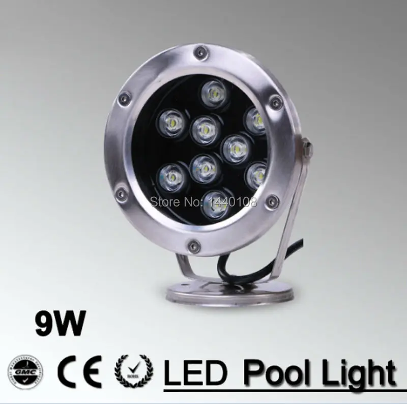 

5pcs/lot Ac85-265v 9w 12w 15w LED Underwater Light Swimming Pool Lamp Marine Stainless, Warm White/ Pure White, Waterproof IP68