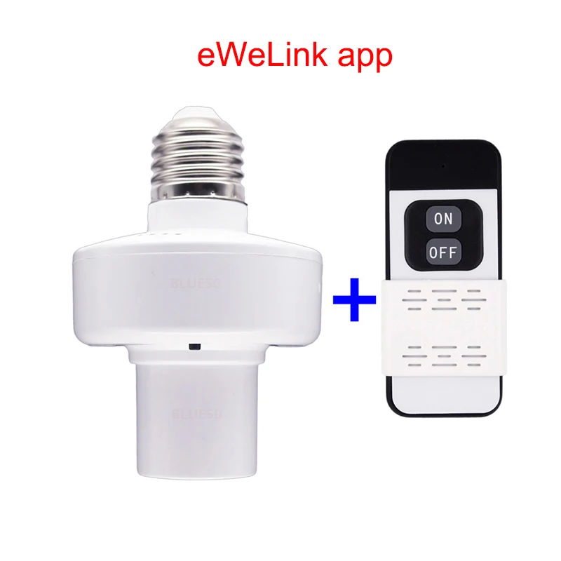 eWeLink app Смарт-светильник Tuya eWeLink, 2,4 ГГц, RF, Wifi, умный светильник, держатель лампы, 2 способа, беспроводной пульт дистанционного управления, работает с Alexa Google Home Mini - Комплект: eWeLink app
