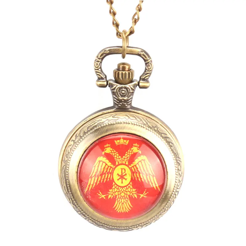 Retro Eagle Desgin Russia Double-headed for Men Women Quartz Watches Pendant Pocket Watch relojes mujer Relogio Gifts | Наручные часы