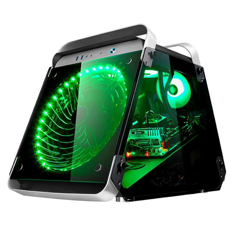 555*340*440 мм закаленное стекло ATX игровой компьютерный корпус для ПК RGB Air Cool водяное охлаждение Mainframe полнобоковое прозрачное шасси