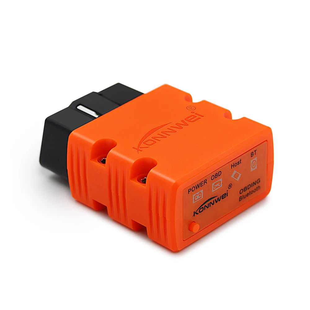 А+ качество Konnwei KW902 ELM327 Bluetooth 3,0 OBD2 CAN-BUS сканер работает на android/windows kw 902 ELM 327 адаптер BT - Цвет: Orange