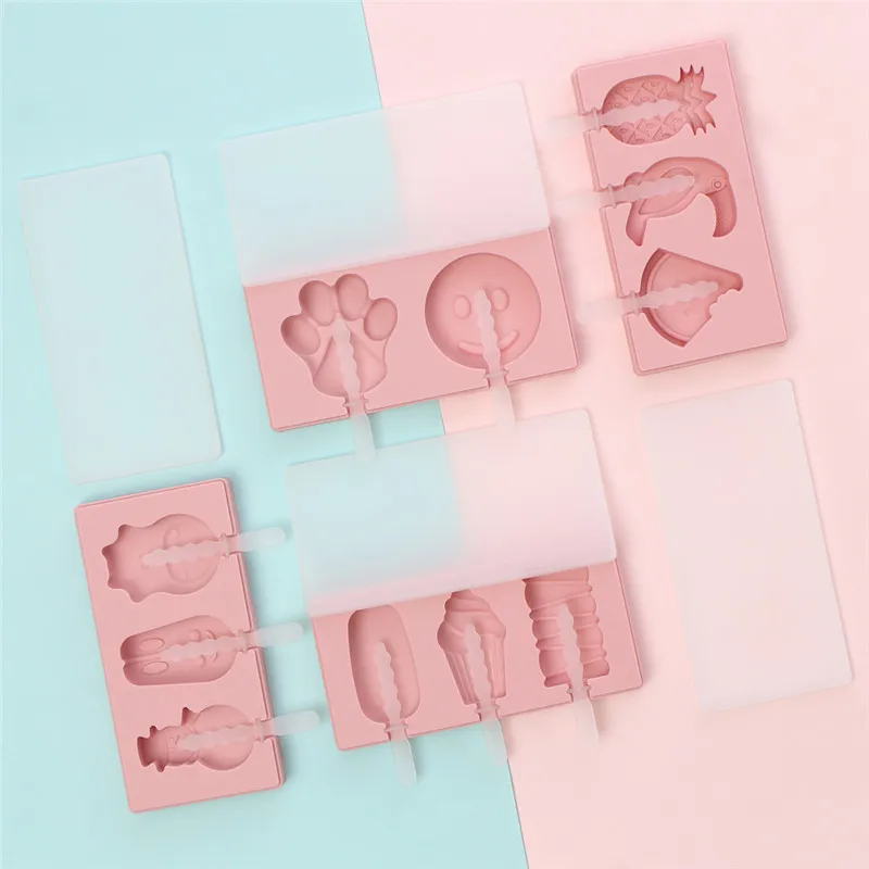 Милый семейный домашний с крышкой мультфильм 3 шт мороженое фруктовое сорбет