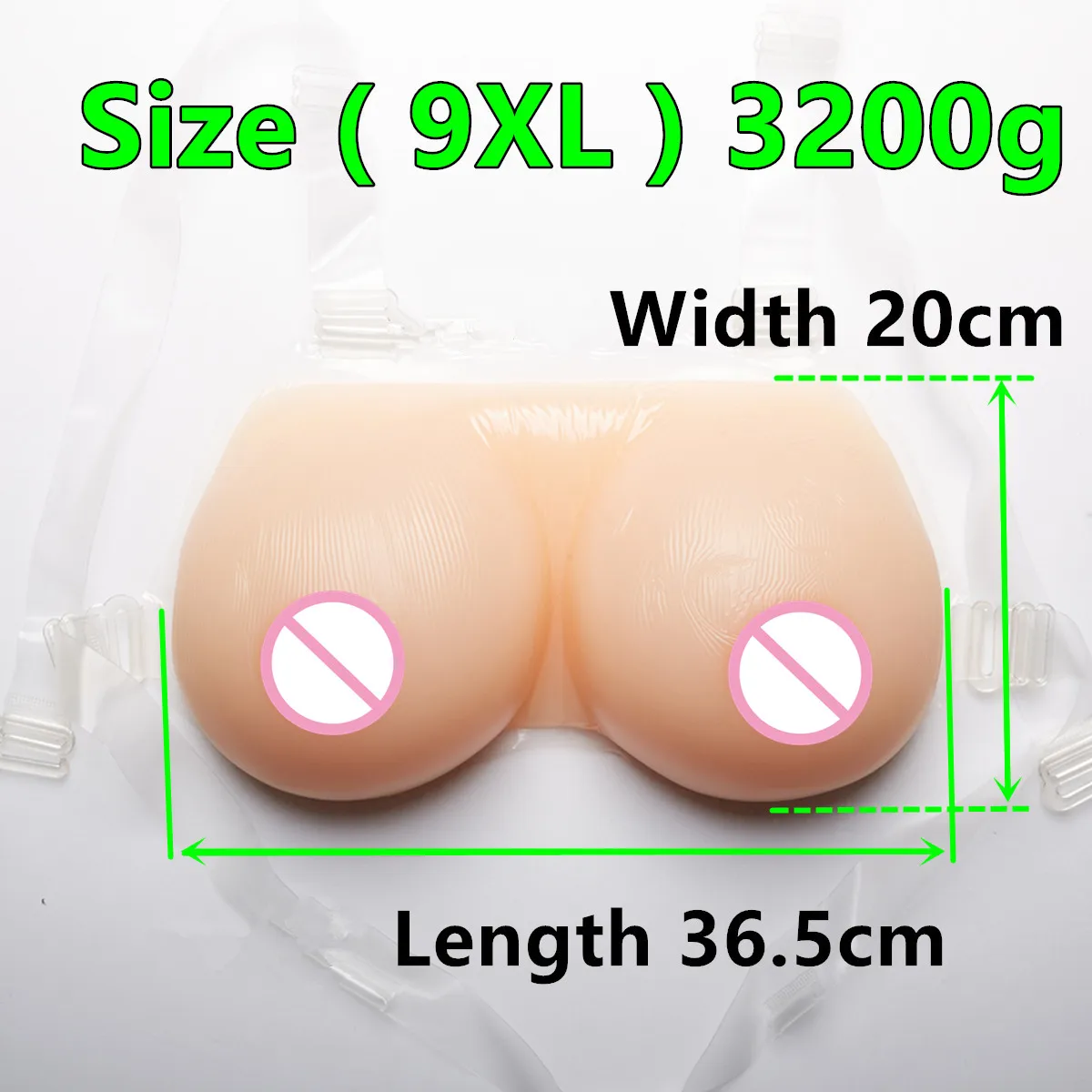 Conjoined Breast Forms 3200g/pair Drag Queen Transgender Realistic Artificial Silicone False Boobs |