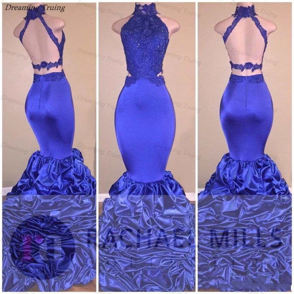 Африканские бордовые Выпускные платья русалки с оборками и шлейфом открытой