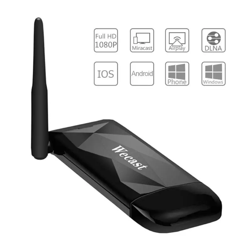 WECAST 2,4G/5G беспроводной WiFi HDMI ТВ ключ для Miracast Airplay DLNA 1080P HDMI RK3036 беспроводной видео адаптер для телефона ТВ ПК