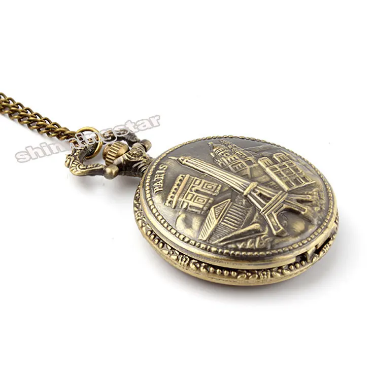 Античная бронзовая Триумфальная арка в Париже Эйфелева башня карманные часы