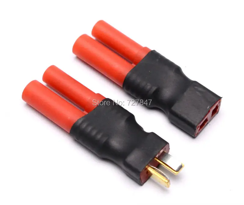 1 PCS HXT 4MM 4.0MM 4.0 to T Plug Male / Female Adapter Lipo Battery Bullet Deans Wireless Connector |