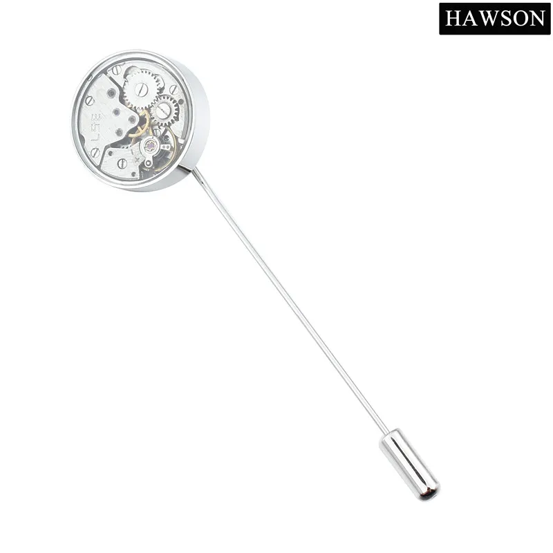 Брошь на лацкан серебристого цвета HAWSON|lapel pin|brooch pinspin lapel |
