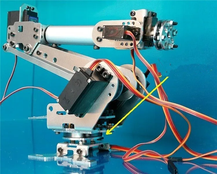 6 DOF CNC алюминиевая Роботизированная рама руки ABB промышленная модель робота 6-asix robot arm 6 servos