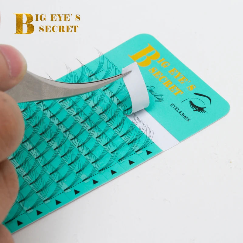 

BES Wholesale Mink Lash Extensions Makeup Pre Made Volume Fans 1 Tray Short Stem Mink Natural False Eyelashes Volume Fans Lashes