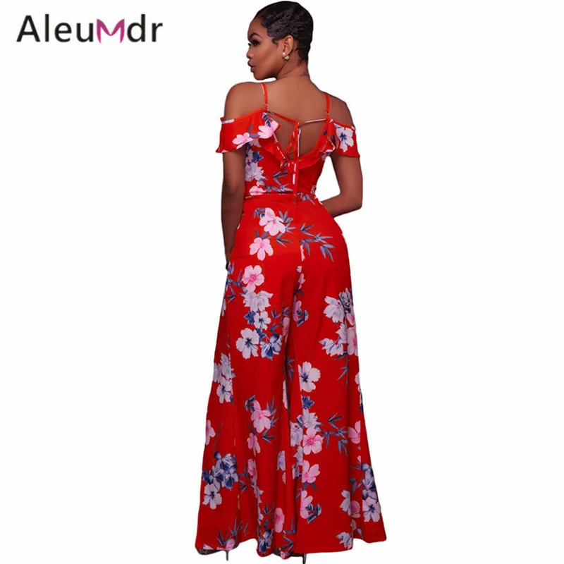 Aleumdr Мода Новые 2017 Лето V образным Вырезом Комбинезон Для Женщин Элегантный