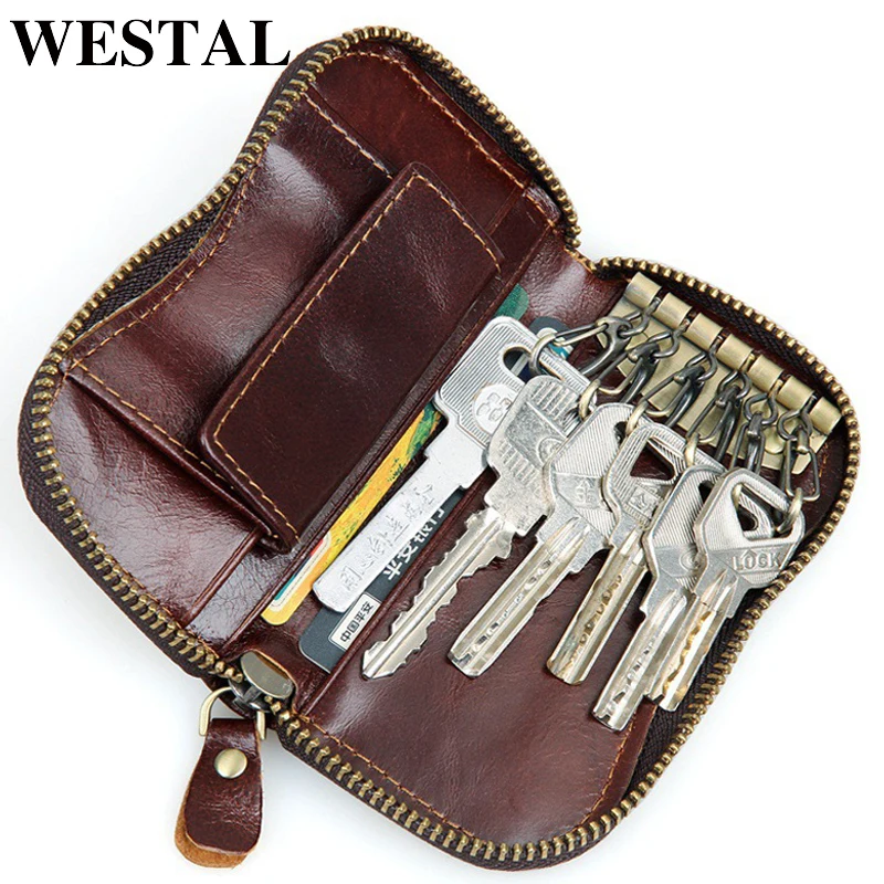 Держатель для ключей WESTAL Piano Design 6 колец из натуральной кожи мужская сумка