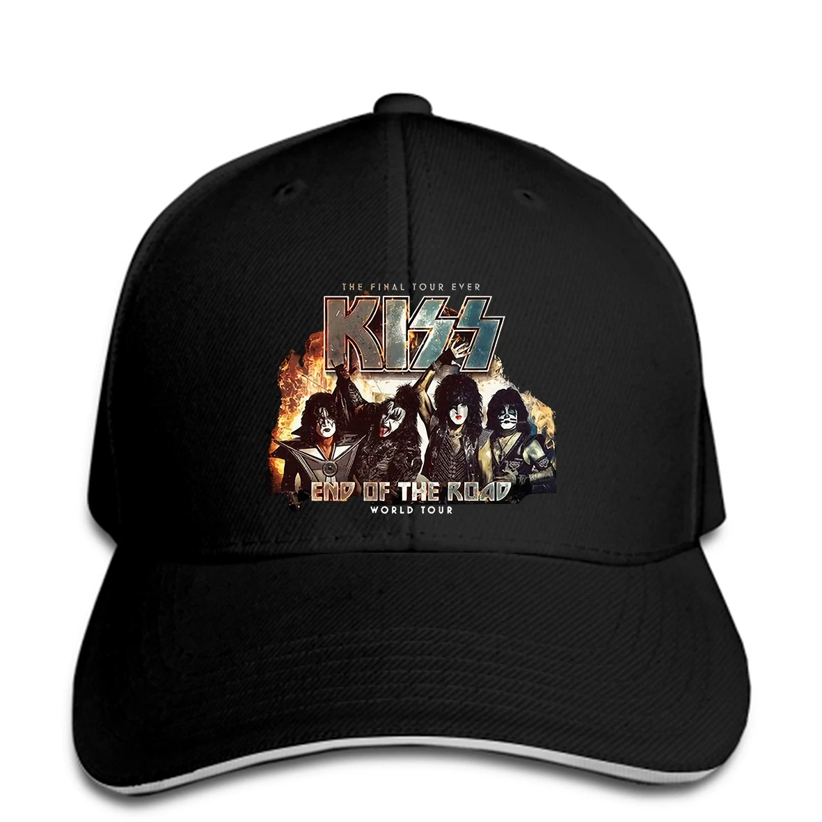 Новинка, мужская бейсбольная кепка Kiss Band End of The Road Tour, хит, новая летняя модная мужская бейсболка, бейсболка, женская кепка, остроконечная