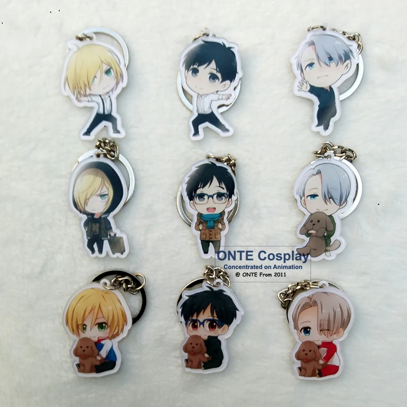 

YURI!!! on ICE Cosplay Costumes Accessories Key Chains Yuri Plisetsky Keychains set for Cars Bags Pendants Christmas Xmas Gift