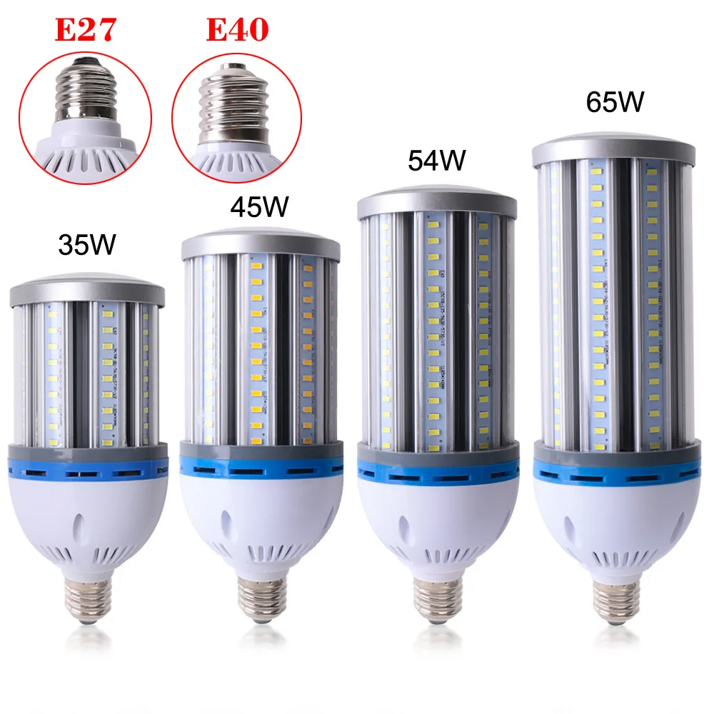 Светодиодная кукурузная лампа e27 220V 35W 45W 55W 65W домашнее освещение уличная