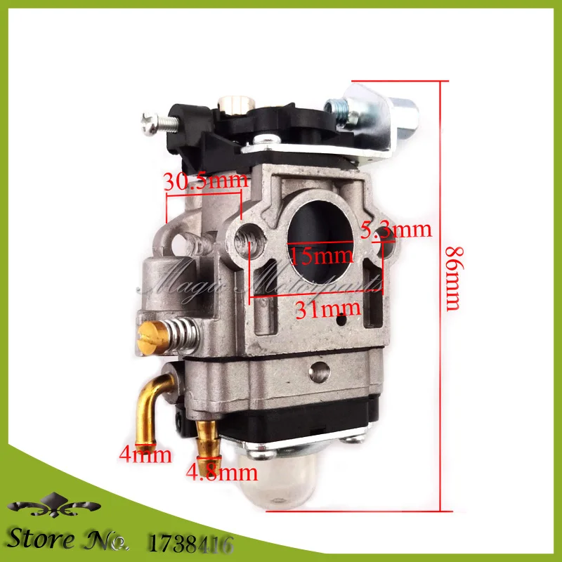 Карбюратор 15 мм для скутера 43cc 49cc X-treme Evo GS Moon скейтборда карманного велосипеда |