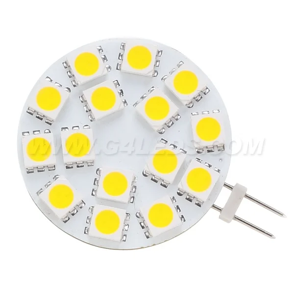 Бесплатная доставка! Круглый 15LED G4 лампа с регулируемой яркостью 5050SMD 300 330LM 3 Вт 12VAC
