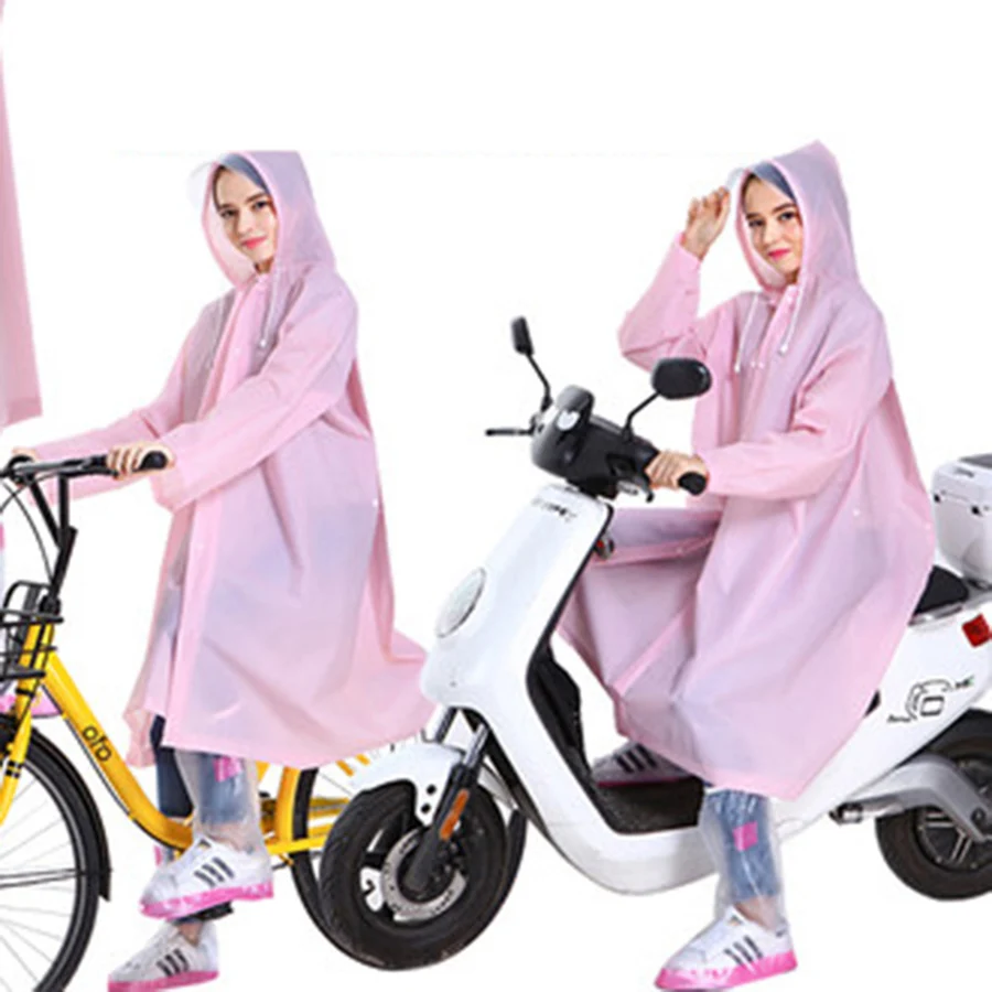 Eva портативный прозрачный дождевик для мотоцикла велосипеда женское длинное