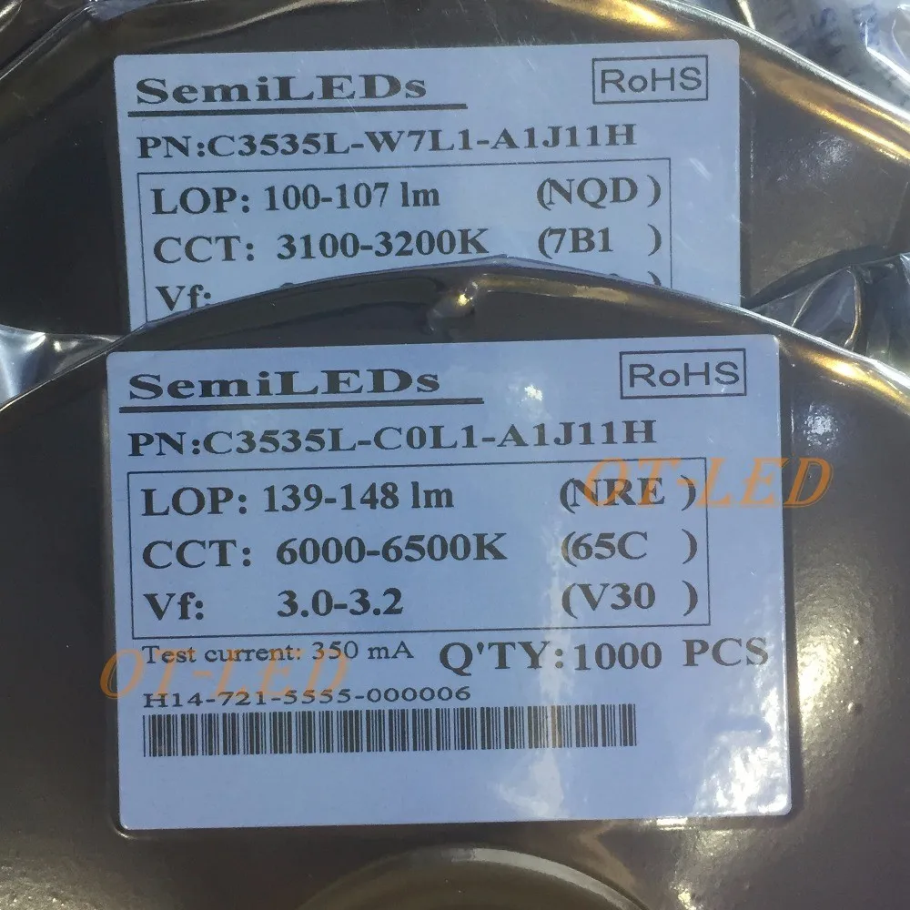 100 шт. 3 Вт Nation Star 3535 SMD высокомощный светодиодный чип-диод, светильник-излучатель, холодный нейтральный белый теплый белый вместо CREE XPE XP-E le