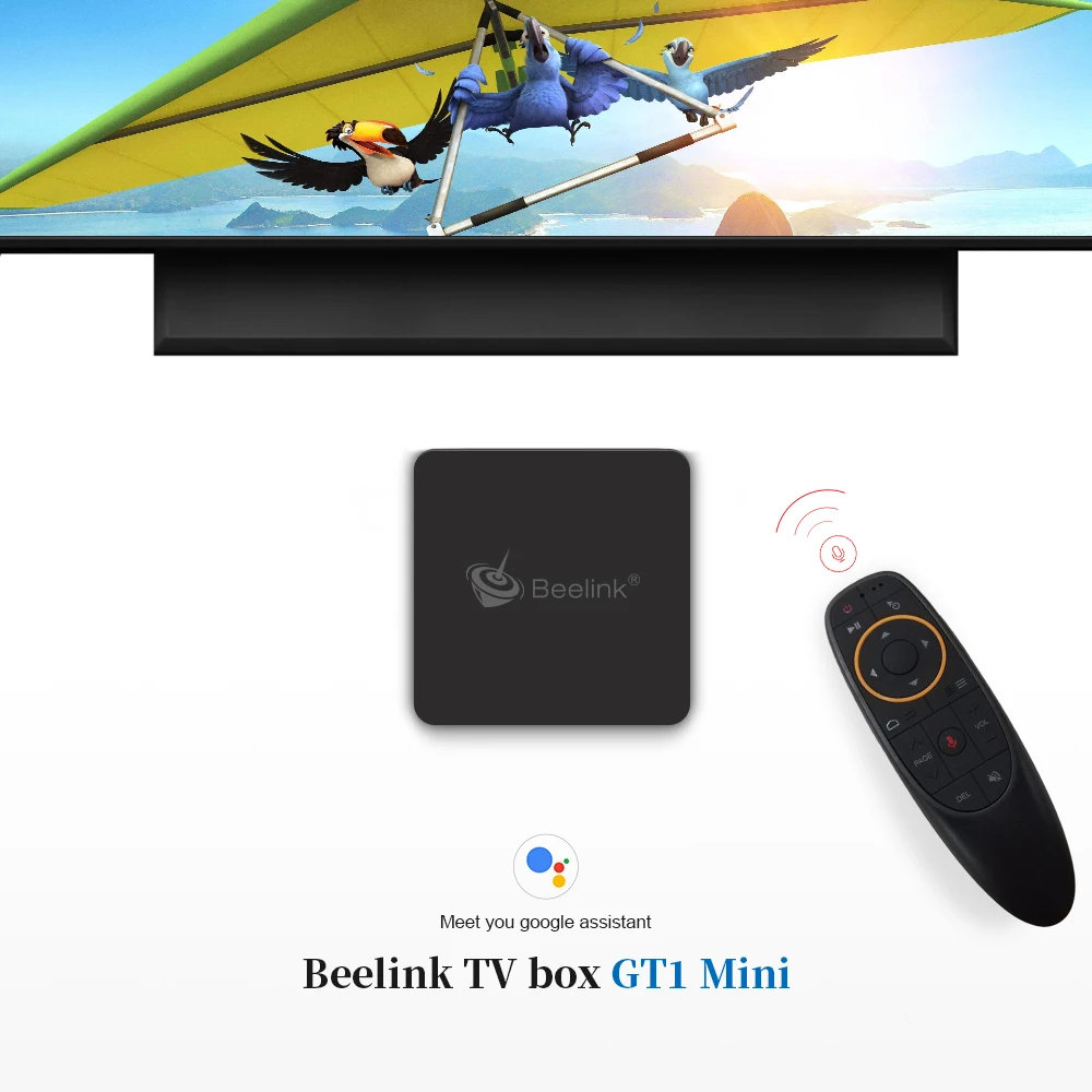 Мини ТВ-бокс Beelink GT1 Amlogic S905X2 Android 8,1 tv Box 4G DDR4 32G BT 4,0 Dual Wifi HDMI 2,0 телеприставка с голосовым управлением