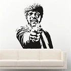 Виниловые наклейки на стену с изображением знаменитого человека, фильма мякоть, художественное искусство, Сэмюэль Джексон, оружие, наклейки для стрельбы, художественный Декор D878