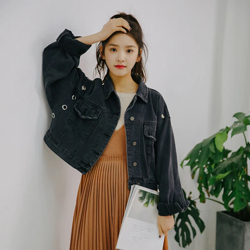 Фото 2018 Women Basic Short Denim Jacket Girls Coat Jackets Ladies Loose Outerwear Harajuku Coats Boyfriend Plus Size Clothes A795 Женская 2018 Women Basic Short Denim Jacket Girls Coat Jackets Ladies Loose Outerwear Harajuku Coats Boyfriend Plus Size Clothes A795 Женская
