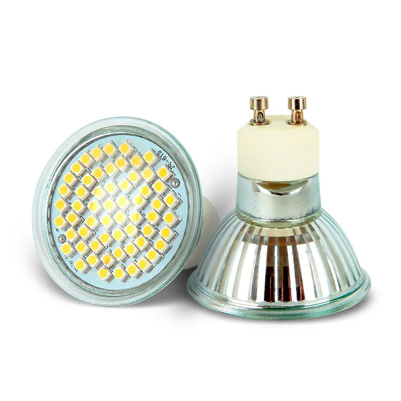 

10PCS Full Watt 4W AC220V GU10/MR16 Spotlight LED lamp 2835 SMD Heat-Resistant Glass 60 LEDs Bulb Chandelier For Home Downlight
