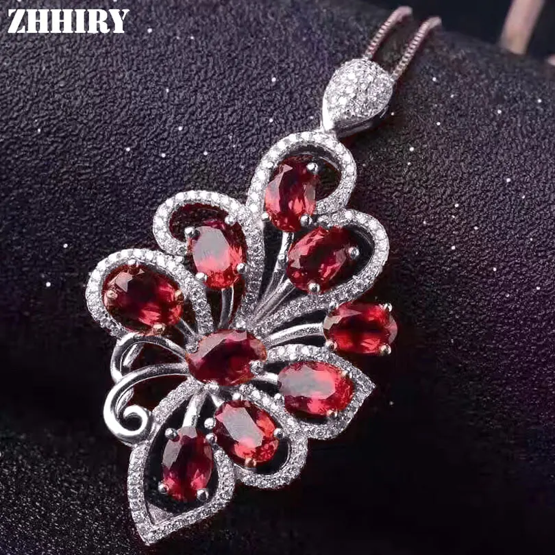 Женское ожерелье из серебра 925 пробы с натуральными гранатами|sterling silver gold|natural