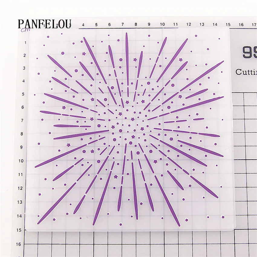 Романтические фейерверки PANFELOU папки для тиснения пластик скрапбукинга DIY шаблон