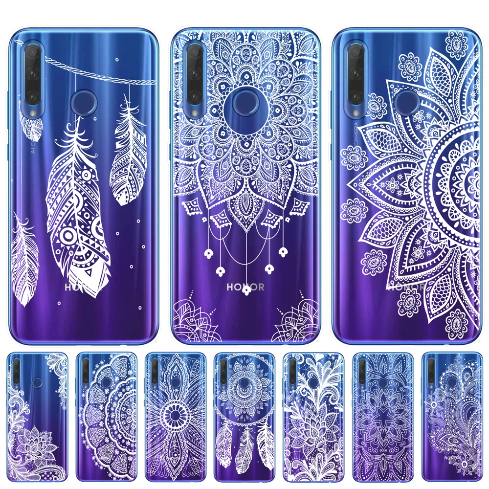 Ретро Мандала Цветок чехол для телефона для huawei Honor 9 10 20 Lite Pro Чехол TPU чехол s для huawei mate 10 20 Lite Pro Ловец снов