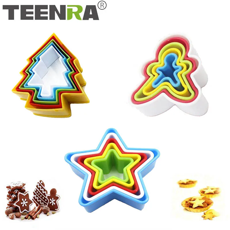 TEENRA 5 шт./компл. набор резаков для печенья в форме сердца торта 3D резак инструменты