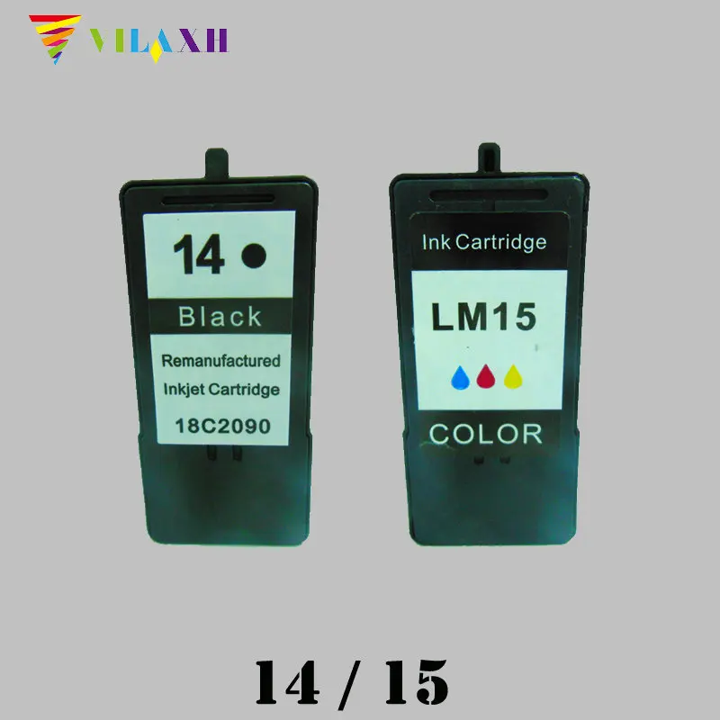 

Vilaxh для Lexmark 14 15 чернильный картридж для Lexmark Z2300 Z2320 X2650 X2600 X2670 Z2310 X2630 принтер