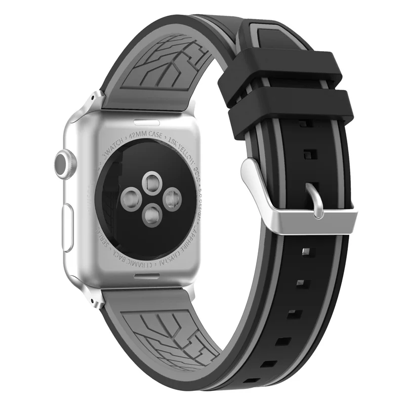 Спортивный ремешок JANSIN для apple watch series 5 4 3 2 браслет iWatch 5 ремешок 40 мм 44 мм мягкий силиконовый ремешок для apple watch 38 мм 42 мм