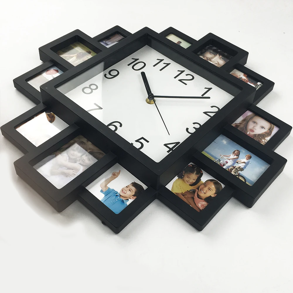 DIY современный дизайн настенные часы фоторамка пластиковые художественные