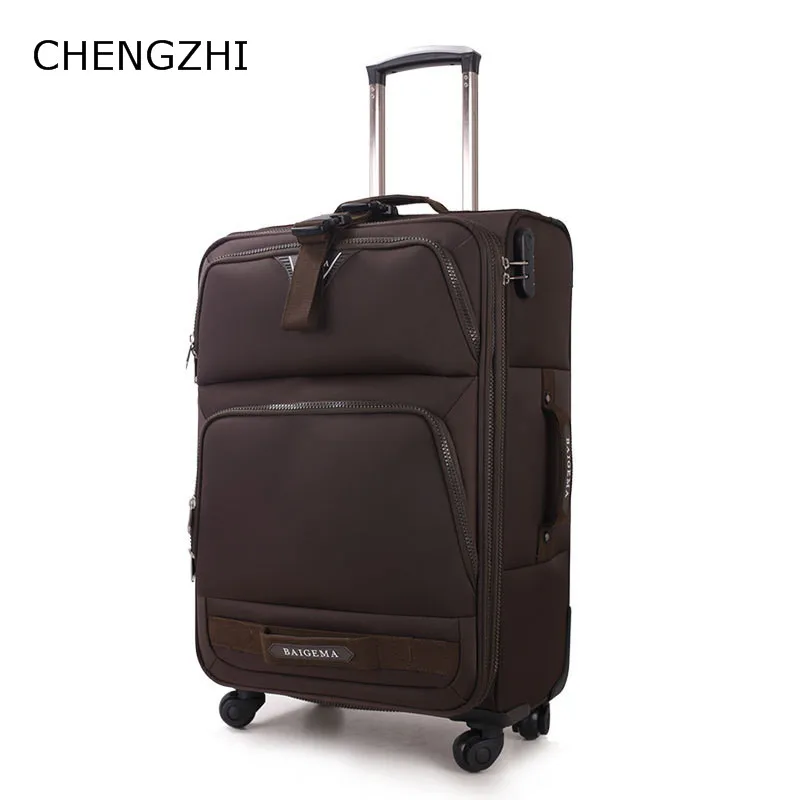 CHENGZHI 2" 24" 2" дюймовый импортный водонепроницаемый нейлоновый багаж на колесиках Спиннер чемодан на колесиках модные дорожные сумки на колесиках