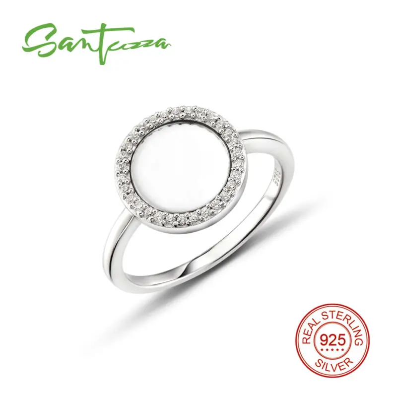 Серебряные кольца для женские Кольца Белый CZ из чистого стерлингового серебра 925