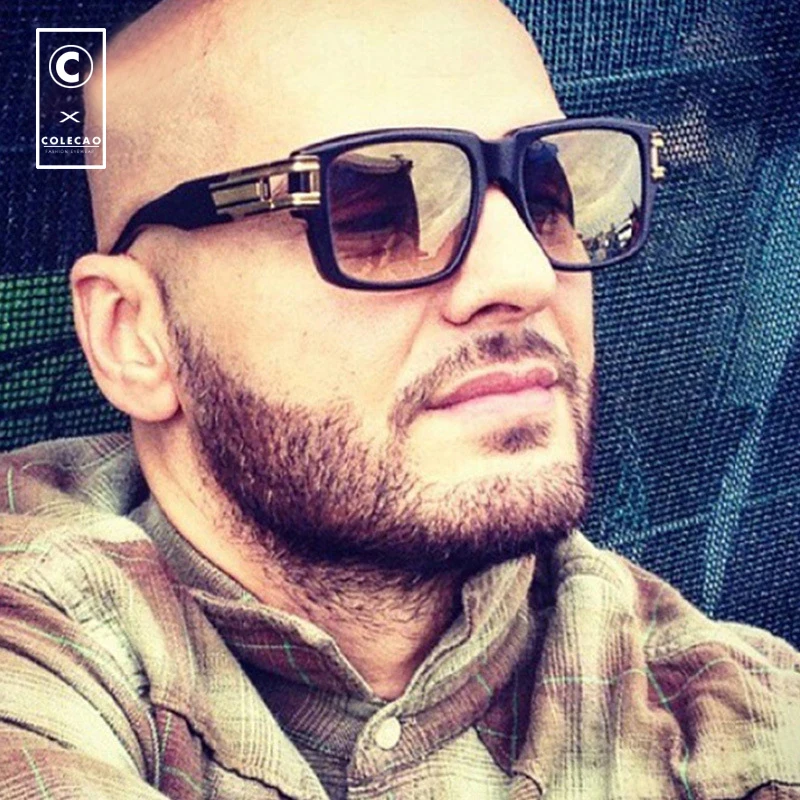 CCOLECAO Мужская Sunglasse квадратный Винтаж Пластик солнцезащитные очки аксессуары для